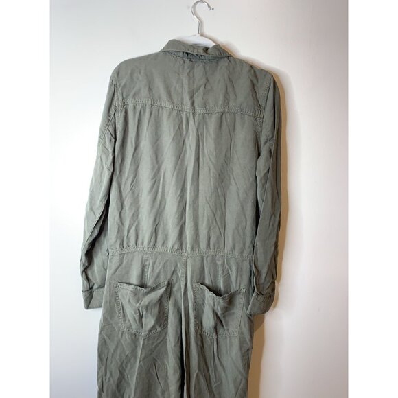 Free People Etienne Marcel Lyocell Aviator Jumpsuit Military Green Size M $360 - Picture 11 of 12